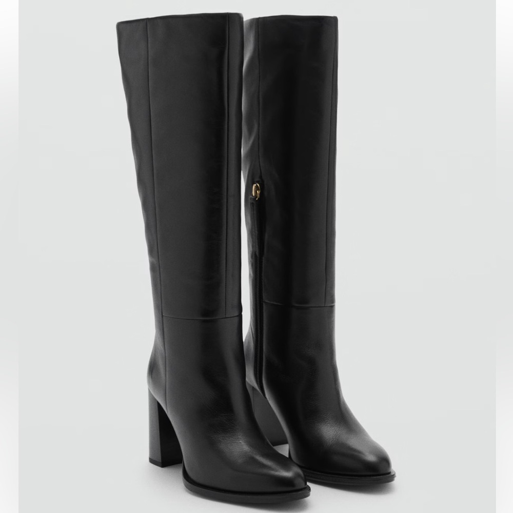 Mango Black Over the Knee Boots